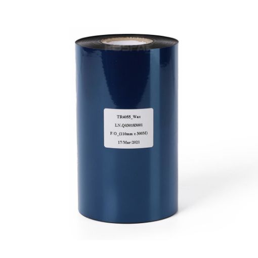 รูปภาพของ DNP TR4055 SIZE 110MM X 300M F/O แกน 1 นิ้ว Standard Wax Ribbon หมึกริบบอน