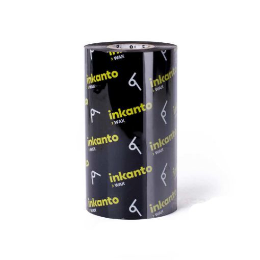 รูปภาพของ INKANTO AWR1 Size 110mm X 300m F/O แกน 1 นิ้ว Wax Ribbon หมึกริบบอน