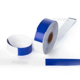 รูปของ WB01 Dark Blue Size 279 x 25.4 mm PET Thermal WristBand สายรัดข้อมือ สำหรับผู้ใหญ่ จำนวน 200 ดวง/ม้วน