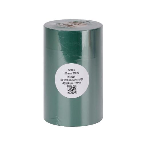รูปภาพของ TDM200 Green Size 110mm X 300m F/O แกน 1 นิ้ว Wax Resin Ribbon Premium Enhanced หมึกริบบอน
