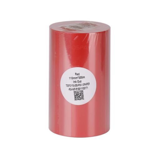 รูปภาพของ TDM200 Red Size 110mm X 300m F/O แกน 1 นิ้ว Wax Resin Ribbon Premium Enhanced หมึกริบบอน