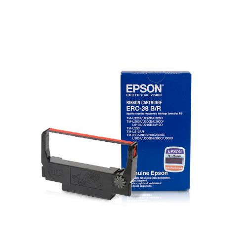 Picture of EPSON ERC-38BR Ribbon Cartridge ตลับผ้าหมึก สีดำ-แดง สำหรับเครื่องพิมพ์ใบเสร็จ แบบหัวเข็ม
