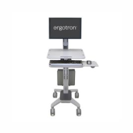 รูปของ ERGOTRON WorkFit-C Single LD Sit-Stand Workstation (PN: 24-198-055) รถเข็นคอมพิวเตอร์ทางการแพทย์