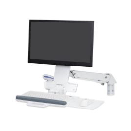 Picture of ERGOTRON StyleView Sit-Stand Combo Arm, Bright White Texture ขาแขวนจอมอนิเตอร์ติดผนัง (PN: 45-266-216)