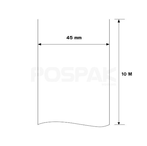 รูปภาพของ ST.PP Size 45mm x 10M แกน 1.5 นิ้ว สติ๊กเกอร์เนื้อพลาสติกกันน้ำ (ใช้ร่วมกับ Resin Ribbon หรือ Wax Resin Ribbon)(PN:PP00006)