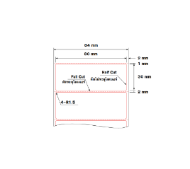รูปภาพของ ST.DT Size 50 x 15 mm (5 x 1.5 cm) Sticker แกน 1.5 นิ้ว (สติ๊กเกอร์ความร้อน ไม่ต้องใช้หมึกริบบอน)